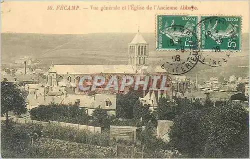 Ansichtskarte AK Fecamp Vue generale et l Eglise de l Ancienne Abbaye