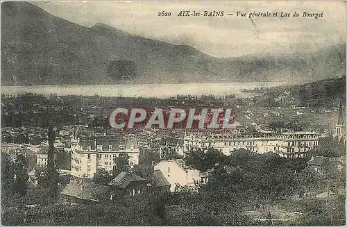 Cartes postales Aix les Bains Vue generale et Lac du Bourget