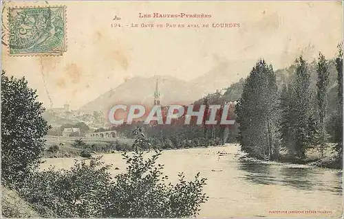 Cartes postales Les Hautes Pyrenees Le Gave de Pau en aval de Lourdes