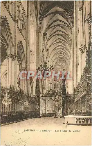 Ansichtskarte AK Amiens Cathedrale Les Stalles du Choeur