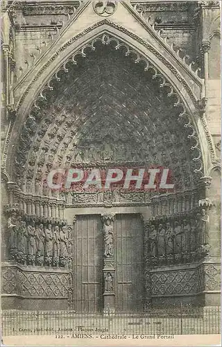 Ansichtskarte AK Amiens Cathedrale Le Grand Portail