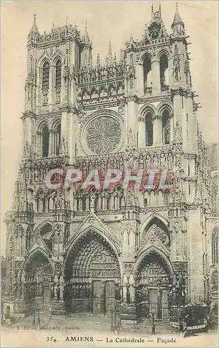 Cartes postales Amiens La Cathedrale Facade