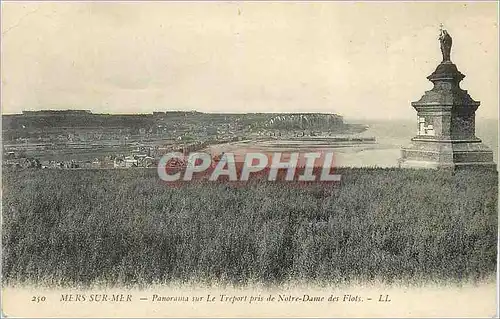 Cartes postales Mers sur Mer Panorama sur le Treport prise de Notre Dame des Flots
