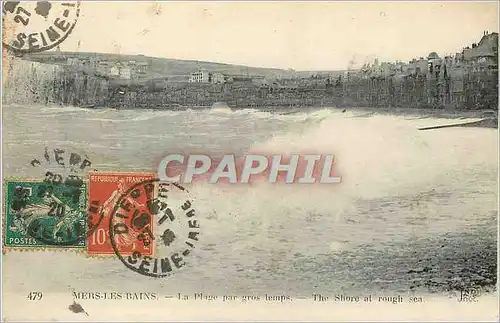 Ansichtskarte AK Mers les Bains La plage par gros temps