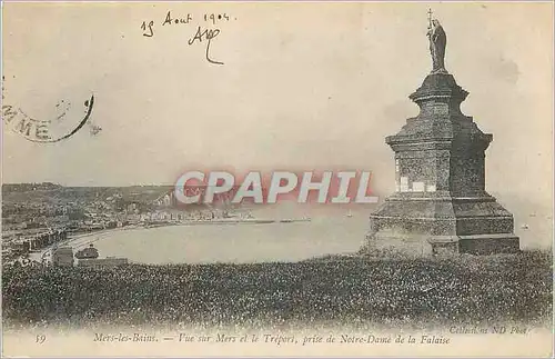 Cartes postales Mers les Bains Vue sur Mers et le Treport prise de Notre Dame de la Falaise