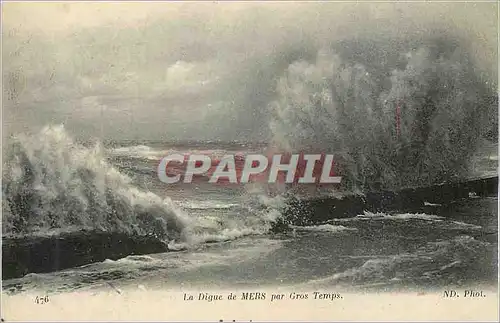 Cartes postales La Digue de Mers par Gros Temps