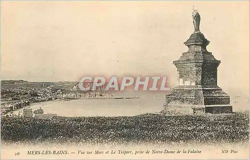 Cartes postales Mers les Bains Vue sur Mers et le Treport prise de Notre Dame de la Falaise