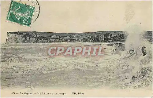 Cartes postales La Digue de Mers par gros Temps