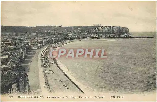 Cartes postales Mers les Bains Panorama de la Plage Vue sur le Treport