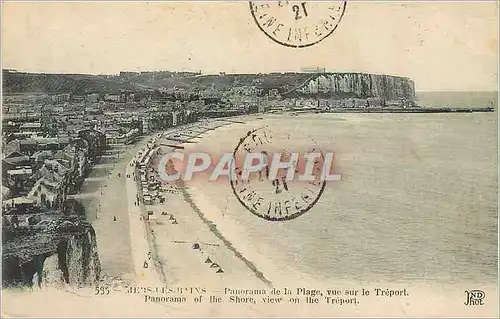 Cartes postales Mers les Bains Panorama de la Plage vue sur le Treport
