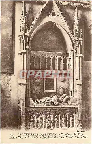 Cartes postales Cathedrale d Avignon Tombeau du Pape Benoit