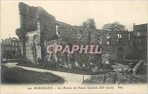 Cartes postales Bordeaux Les ruines du Palais Gallien