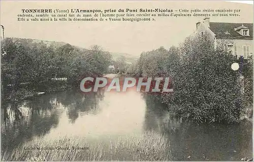 Ansichtskarte AK Tonnerre Yonne L Armancon prise du Pont Saint Nicolas