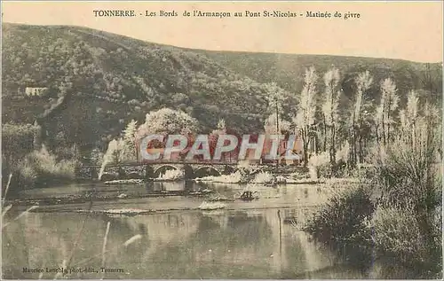 Ansichtskarte AK Tonnerre Les Bords de l Armancon au Pont St Nicolas Matinee de givre