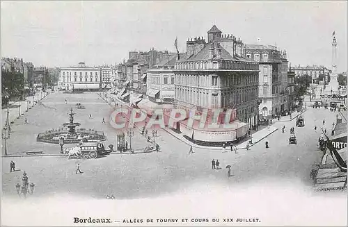Cartes postales Bordeaux Allees de Tourny et cours du XXX Juillet