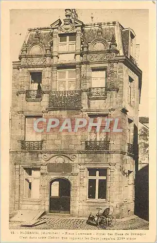 Cartes postales Morbihan Hotel des Ducs de Bretagne