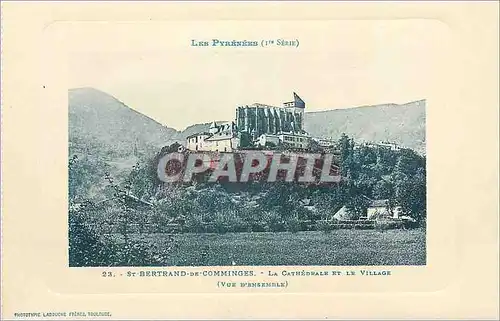 Cartes postales St Bertrand de Comminges La Cathedrale et le Village Vue d ensemble