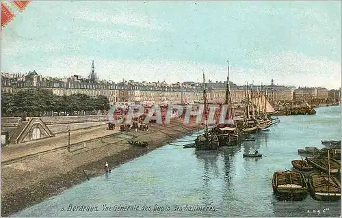 Cartes postales Bordeaux Vue generale des Quais des Saliniers Bateaux