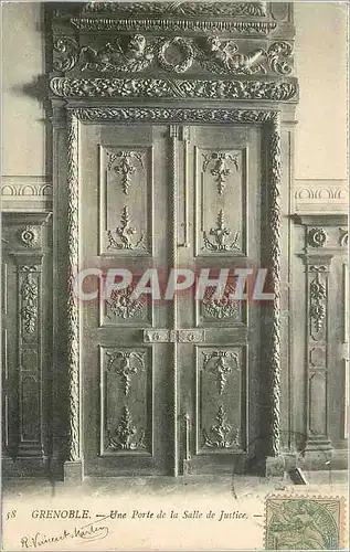 Cartes postales Grenoble Une porte de la salle de Justice