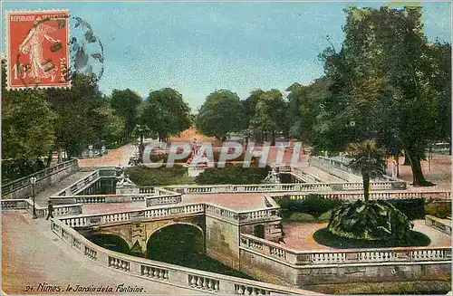 Cartes postales Nimes Le Jardin de la Fontaine