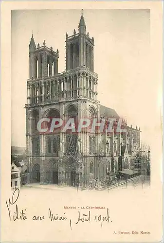 Cartes postales Mantes La Cathedrale