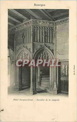 Cartes postales Bourges Hotel Jacques Coeur Escalier de la Chapelle