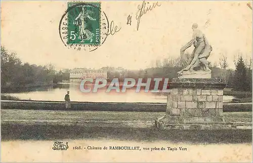 Cartes postales Chateau de Rambouillet vue prise du Tapis Vert