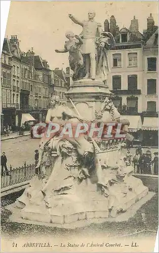 Cartes postales Abbeville La Statue de l Admiral Courbet