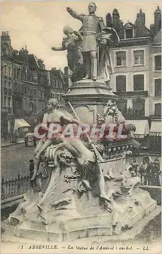 Cartes postales Abbeville La Statue de l Amiral Courbet