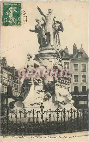 Cartes postales Abbeville La Statue d Amiral Courbet