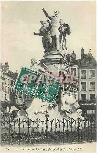 Cartes postales Abbeville La Statue d Amiral Courbet