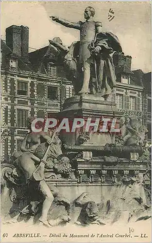 Cartes postales Abbeville Detail du Monument de l Amiral Courbet