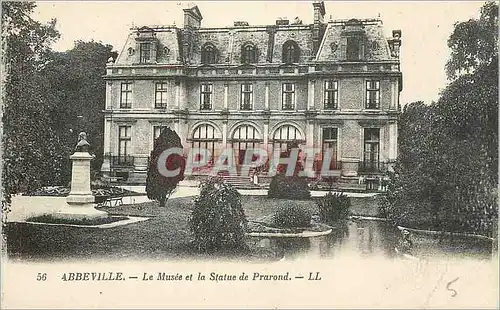 Cartes postales Abbeville Le Musee et la Statue de Prarond