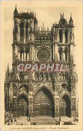 Ansichtskarte AK Cathedrale d Amiens Facade Occidentale