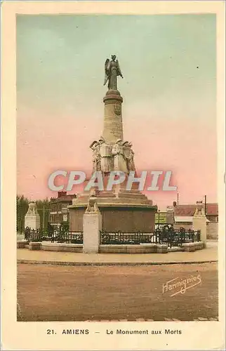 Cartes postales Amiens Le Monument aux Morts