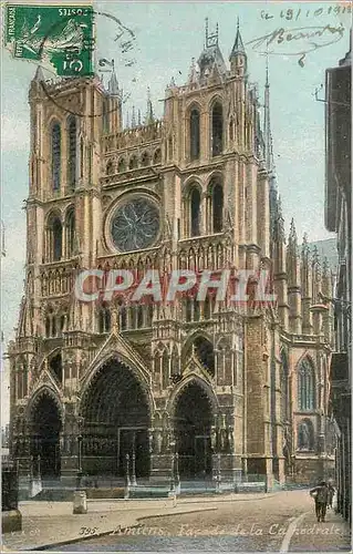 Cartes postales Amiens Facade de la Cathedrale