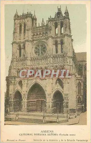 Cartes postales Amiens Catedral Nuestra Senora Fachada Oeste
