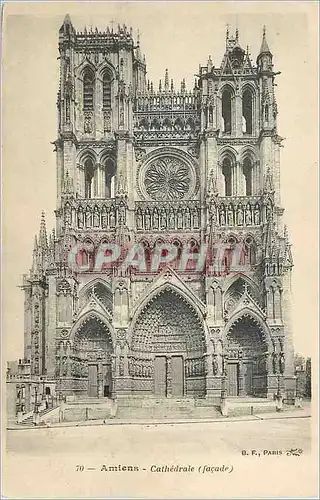 Cartes postales Amiens Cathedrale facade