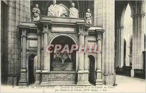 Cartes postales Abbaye de Saint Denis Tombeau de Francois et de Claude de France