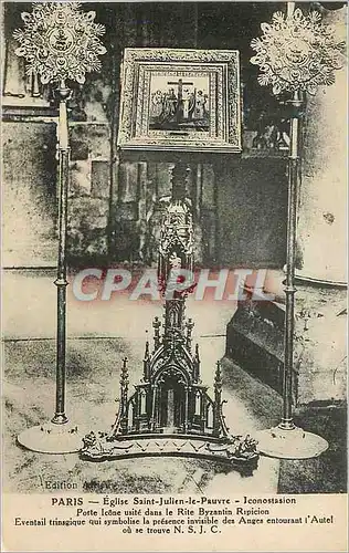 Ansichtskarte AK Paris Eglise Saint Julien le Pauvre Iconostation