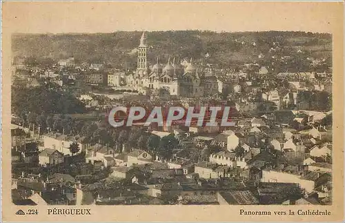 Cartes postales Perigeux Panorama vers la Cathedrale