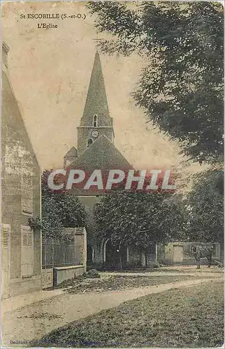 Cartes postales St Escobille S et O L Eglise