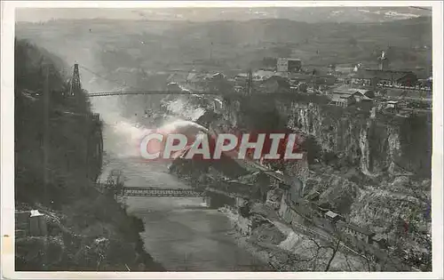 Cartes postales moderne Genissiat Ain Vue a l aval du Barrage ensemble des installations et deversoir rive droite