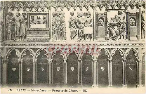 Cartes postales Paris Notre Dame Pourtour du Choeur