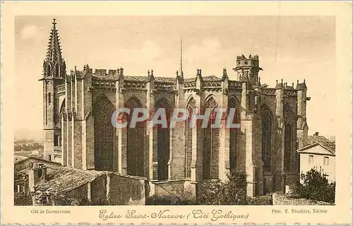 Ansichtskarte AK Cite de Carcassonne Eglise Saint Nazaire Cote Gothique