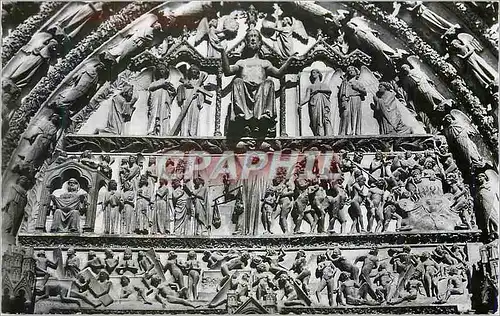 Cartes postales moderne Cathedrale St Etienne de Bourges Tympan du Grand Portail le Jugement dernier