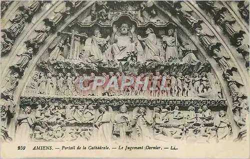 Cartes postales Amiens Portail de la Cathedrale Le Jugement Dernier