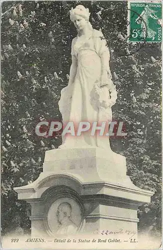 Cartes postales Amiens Detail de la Statue de Rene Goblet