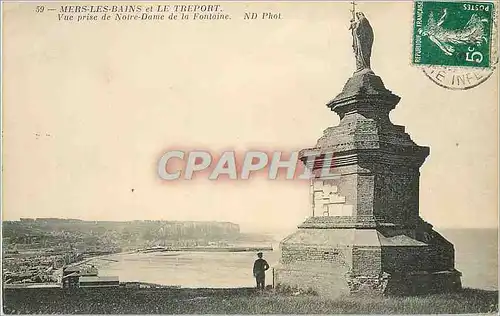 Cartes postales Mers les Bains et le Treport Vue prise de Notre Dame de la Fontaine
