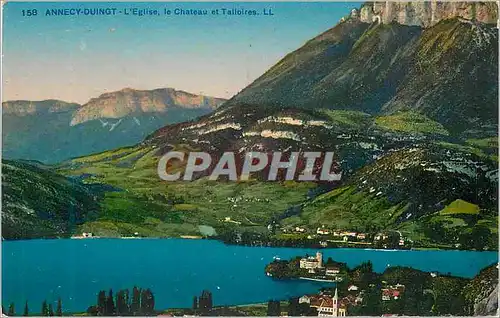 Cartes postales Annecy Duingt L Eglise Le Chateau et Talloires